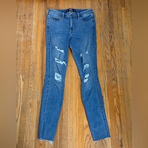Hollister Blue Distressed Women's Skinny Jeans